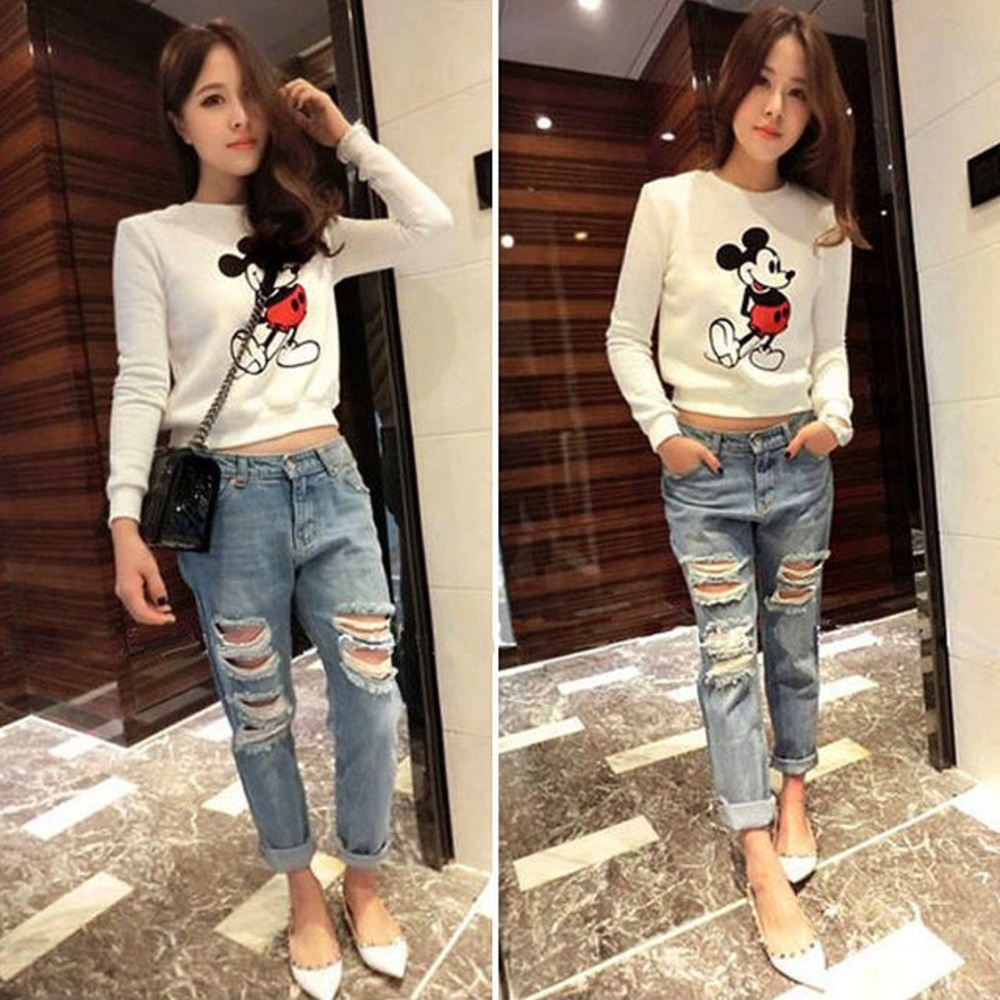 Destroyed boyfriend jeans